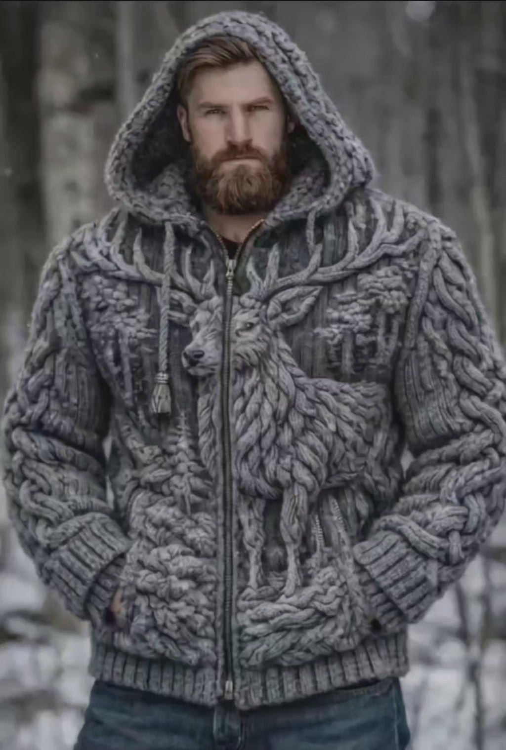 D’oro Arctic Deer Hoodie