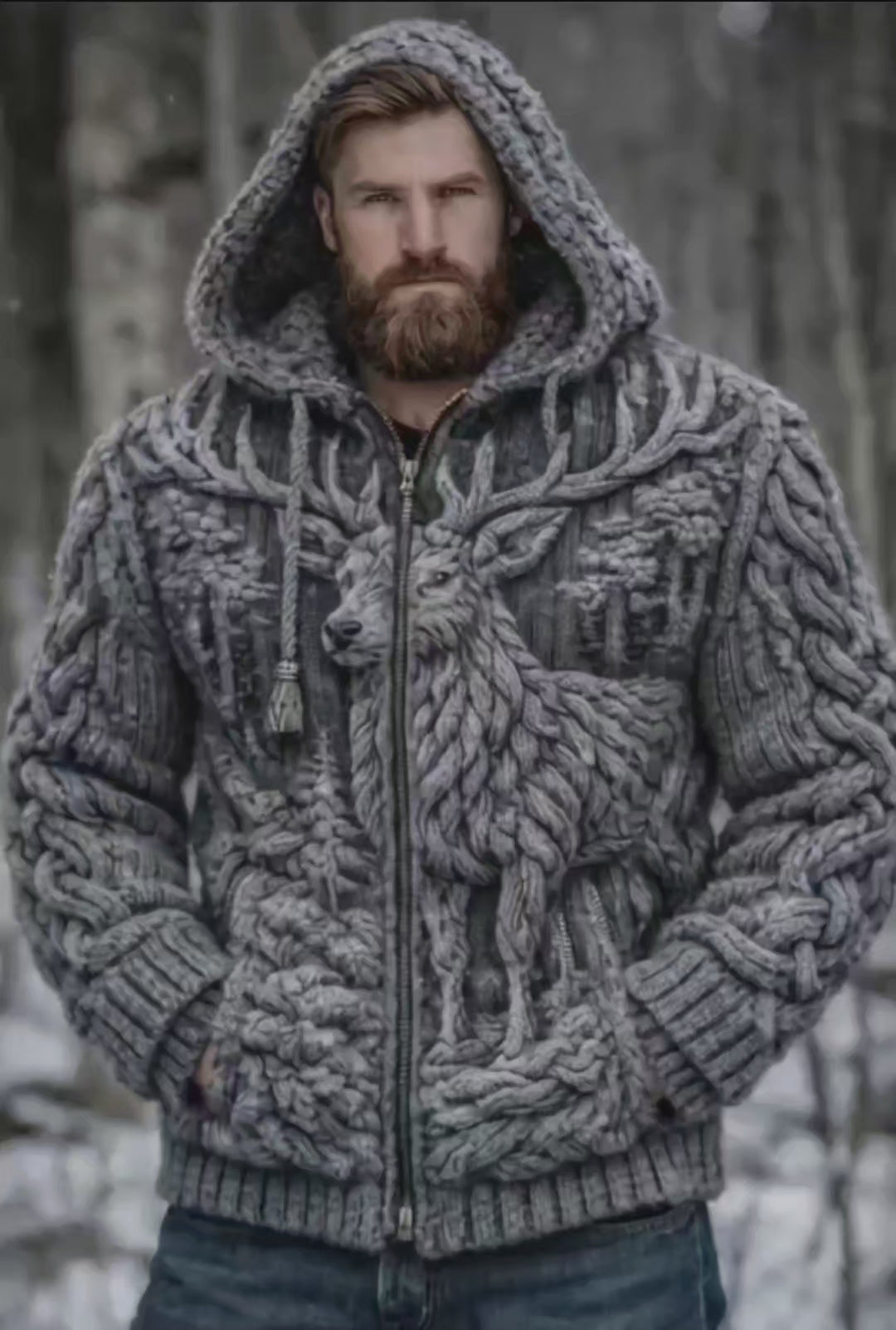 D’oro Arctic Deer Hoodie